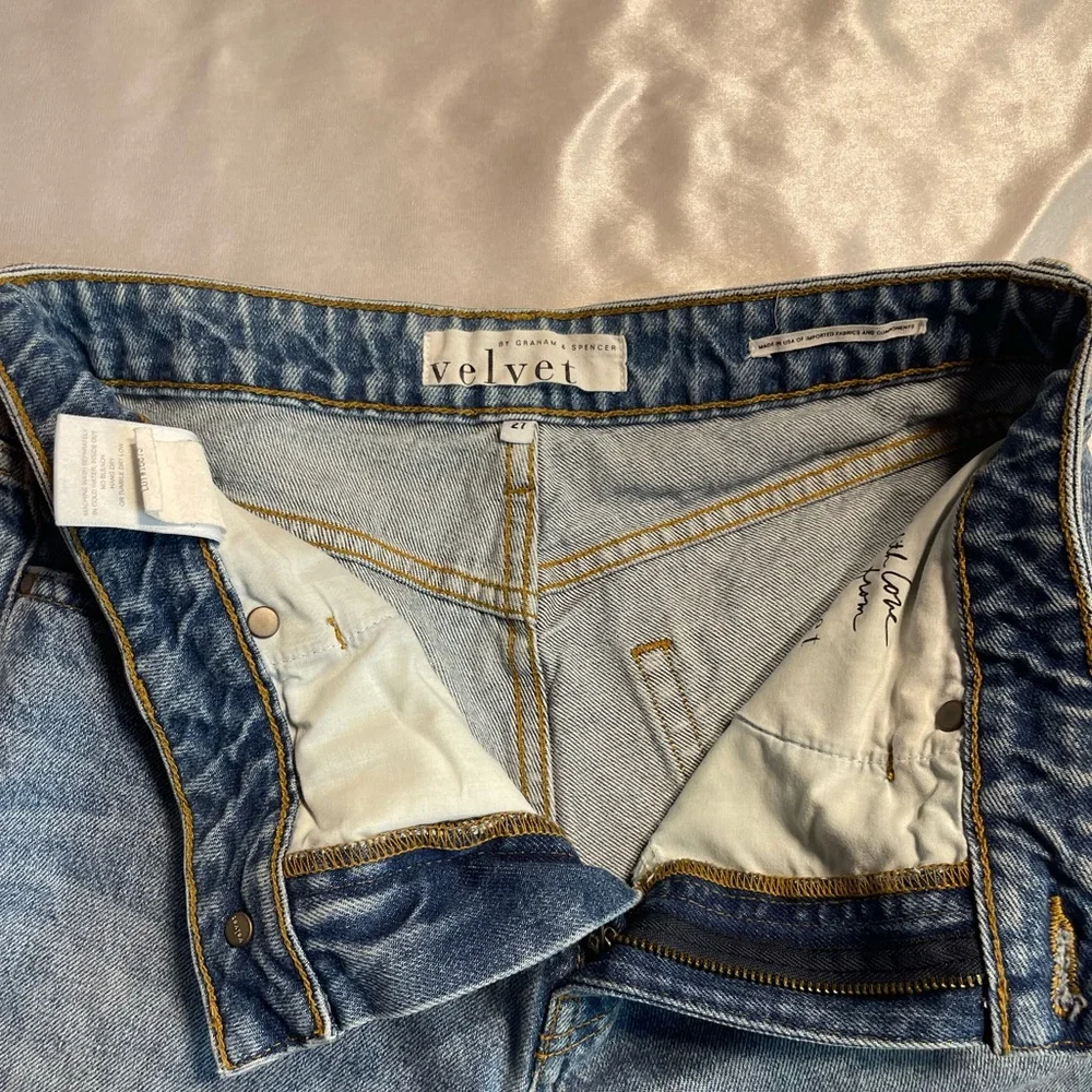 Velvet By Graham & Spencer Victoria High Rise Straight Leg Jeans Seaside - Picture 3 of 3